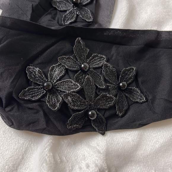 NEW! Sexy Embroidered Lace Appliqué Beaded Tights Stockings - Picture 5 of 10